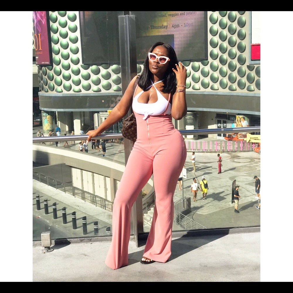 One piece wide leg pant set